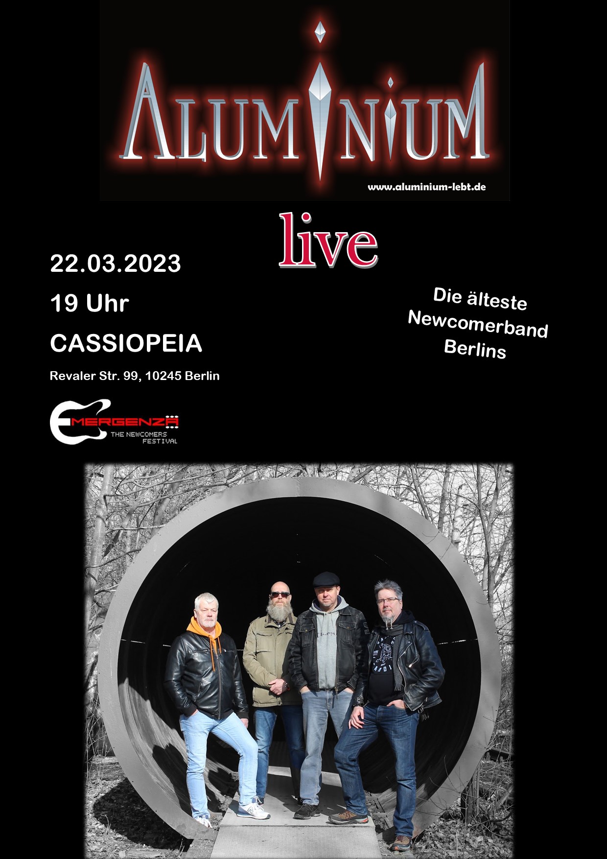 ALUMINIUM live im Cassiopeia